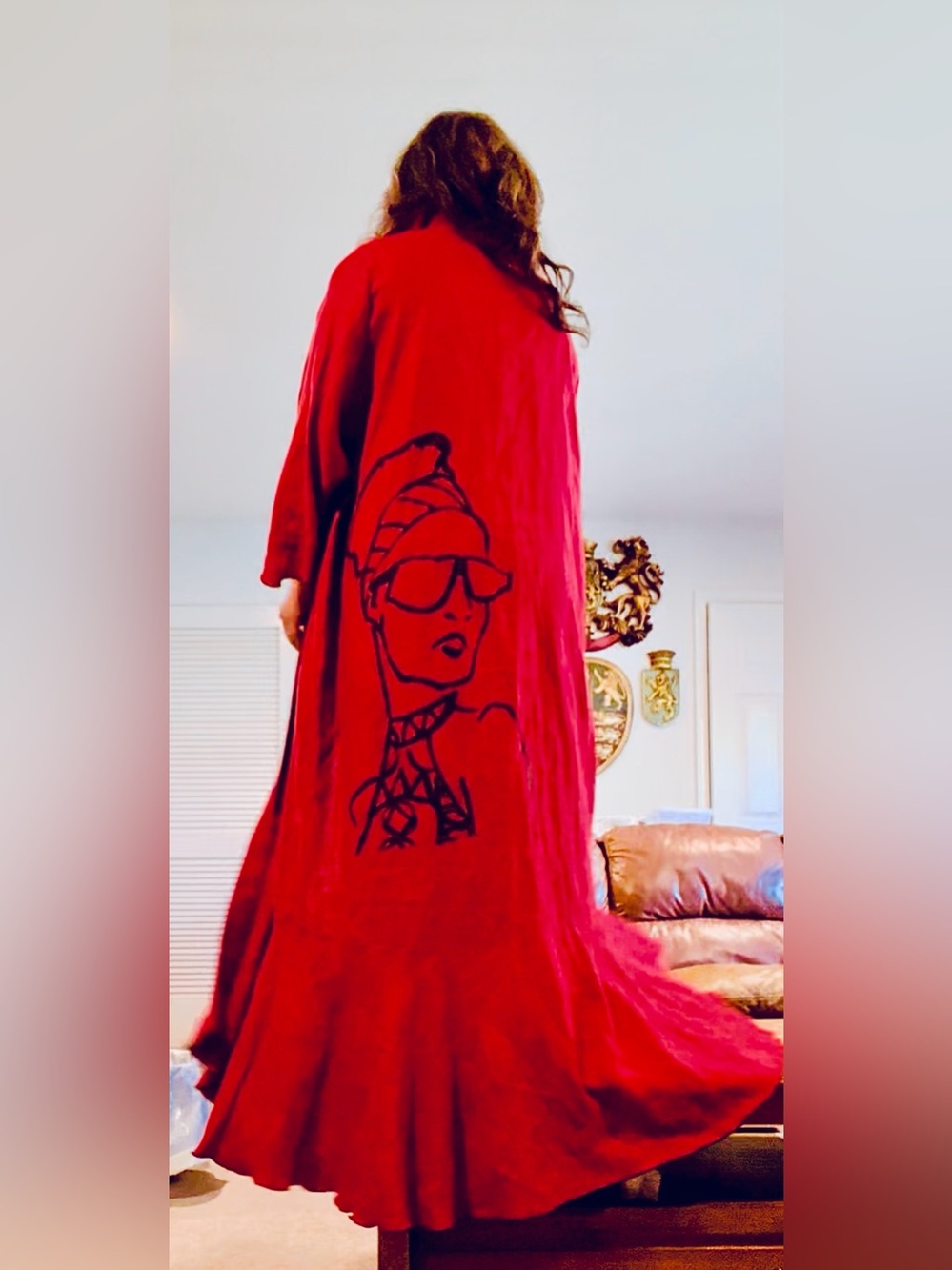 AHNI 100% Linen Duster Wearable Art
